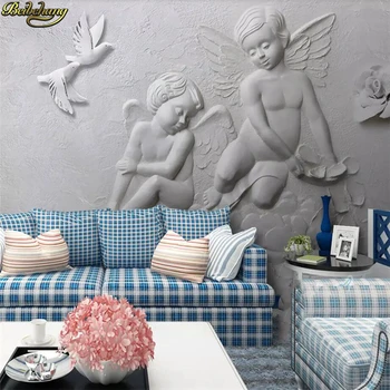 обои beibehang на заказ с 3D тиснением little angel flying pigeon background обои для домашнего декора papel de parede