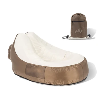 Кемпинг Сверхлегкий воздушный ленивый надувной диван-кровать, портативный пляж для обеденного перерыва на открытом воздухе, включая сумку для хранения 126 * 88,5 * 35 см