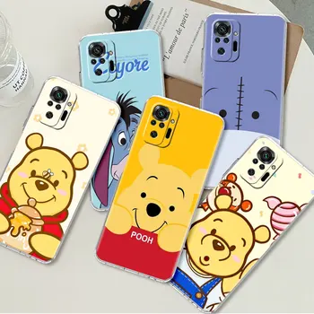 Прозрачный Чехол Для Xiaomi Redmi Note 11 10 9 Pro 9A 9C 9T 11S 10S 9S K40 10C 8 8T 7 Мягкий Бампер Для Телефона Disney Pooh Winnie Funda