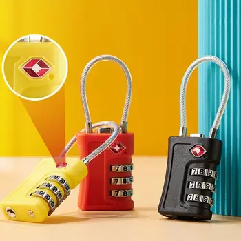 Инструмент безопасности Портативный замок паролем для багажа, 3-значный кодовый замок, Навесной замок контрастного цвета, таможенный кодовый замок TSA