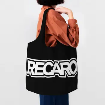 Сумки для покупок с логотипом Recaros, сумки для покупок, женские холщовые сумки на плечо, сумки для покупок, сумки для фотографий, сумки для покупок