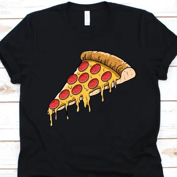 Забавная футболка с кусочком пиццы для мужчин и женщин, любителей итальянской кухни