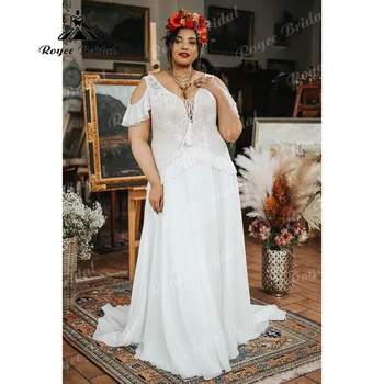 Халат с кисточками в стиле бохо, свадебное платье большого размера для невесты 2024, богемное свадебное платье для женщин, robe de mariée grande taille, сексуальное