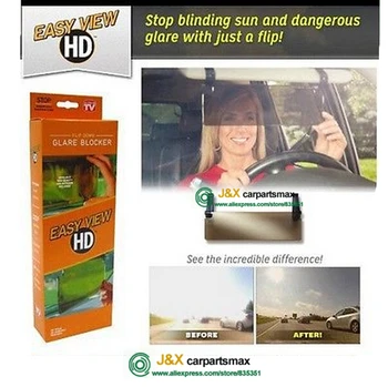 Автомобильный солнцезащитный козырек Clear View HD Vision Day & Night, Антибликовый УФ-блокиратор, откидывающийся назад