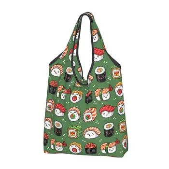 Милая сумка для покупок суши в Японии Kawaii, портативная сумка для покупок из мультфильмов, аниме, манги, бакалеи, сумка для покупок через плечо