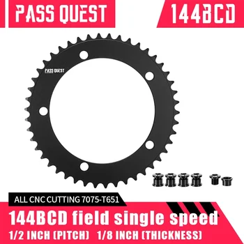 PASS QUEST 144BCD Chainring Fixed Gear Дорожный велосипед Fixie 46-66T Round Mountain Venue с односкоростным зубчатым диском