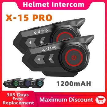 X15-PRO Мотоциклетный Шлем Bluetooth-Гарнитура Домофон Красочный 5-Цветной Рассеянный Свет 600 М Разговор 40 мм Динамический Звуковой Сигнал Speakert X15PRO