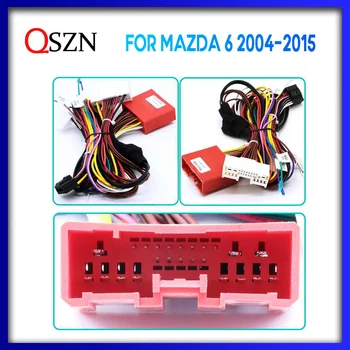 QSZN для MAZDA 6 2004-2015 Автомобильный радиодекодер Android, жгут проводов, адаптер, кабель питания MZD-XB-10