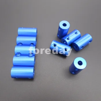 НОВЫЙ 10ШТ синий соединительный элемент из алюминиевого сплава 5-5 мм, синий L: 25 мм, наружный диаметр: 14 мм!!! * FD308X10