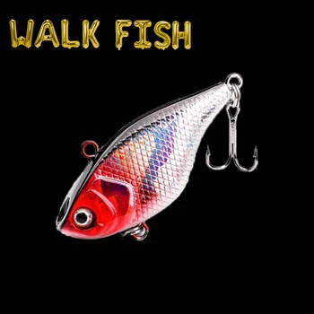 Walk Fish 1ШТ 4,5 г 4 см Жесткие Вибрирующие Приманки Для Ловли Окуня, Вибрирующая Тонущая Воблер, Встроенные Стальные Шарики, Воблер, Рыболовные Снасти