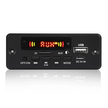 Плата усилителя MP3-декодера мощностью 2X3 Вт 12 В Bluetooth 5,0 30 Вт Автомобильный FM-радиомодуль Поддержка TF USB AUX