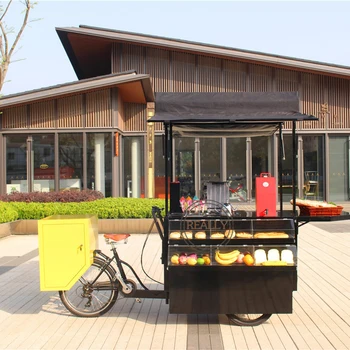 Модный кофейный трехколесный велосипед для взрослых, мобильная тележка для еды, электрический грузовой велосипед с CE