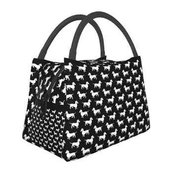 Изготовленная на заказ сумка для ланча Wiener Dachshunds Badger, женская сумка-холодильник, Теплый изолированный ланч-бокс для пикника, кемпинга, работы, путешествий