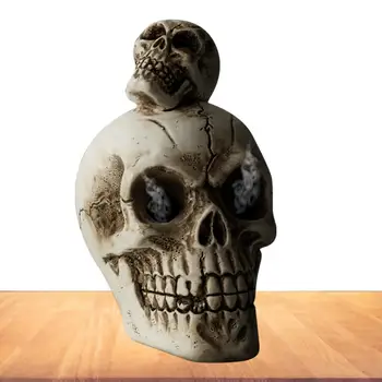 Декор для Хэллоуина Череп из смолы, статуя головы черепа из искусственной смолы, мумия, череп, скульптура из смолы, подставка для благовоний для украшения дома