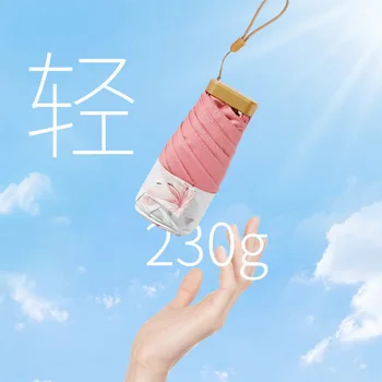 Цветной пластиковый плоский зонт с 60% скидкой от солнца и УФ-излучения mini Creative trend Manual