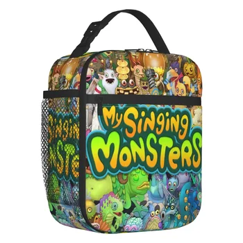 My Singing Monsters, изолированные сумки для ланча для женщин, портативные термоохладители для видеоигр, ланч-бокс для еды, кемпинг, путешествия