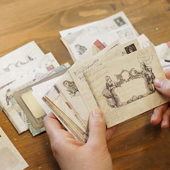 12 шт./лот Бумажный конверт 12 дизайнов, Милые мини-конверты в винтажном европейском стиле
