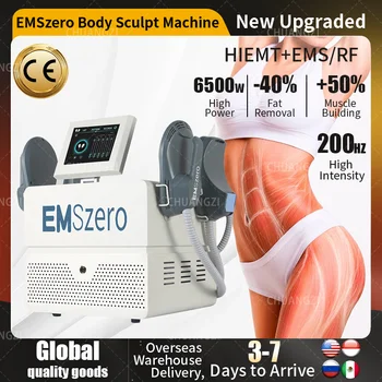 EMSZERO EMS RF Миостимулятор Body Sculpt Machine NEO Для Похудения HI-EMT 2024 Профессиональный 6500 Вт 5 Ручек Тазового Пояса