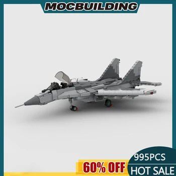 Строительные кирпичи Moc MiG-29A, модель военного самолета, технология истребителя, модульные блоки, подарки, игрушки для детей, наборы 
