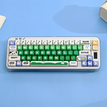 Градационный колпачок для ключей с изображением коровы, профиль MOA, термосублимация PBT, симпатичный колпачок для клавиатуры в стиле аниме 