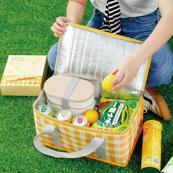 Сумка для пикника, портативный термоизолированный холодильник, Сумка для хранения продуктов на открытом воздухе, сумка для кемпинга, поездки, барбекю, Еда, напитки, Упаковка на молнии, принадлежности для пикника
