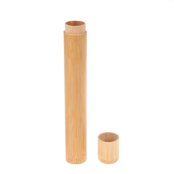 Трубка для зубной щетки из натурального бамбука, держатель для зубной щетки, футляр для зубной щетки, бамбуковая трубка