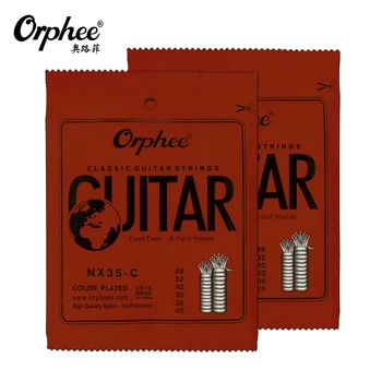 Разноцветные струны Orphee, 6 шт. /компл., Посеребренные проволочные нейлоновые струны для классической гитары серии NX35C, гитарные аксессуары