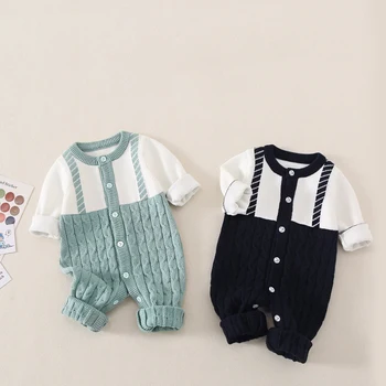 Детская одежда комбинезоны для новорожденных модная одежда весенне-осенняя летняя одежда плотные комбинезоны для скалолазания