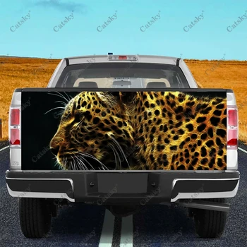 Автомобильные наклейки с изображением свирепых леопардовых животных, украшение задней части грузовика, покраска, наклейки для модификации автомобиля, автомобильные аксессуары, наклейки на заднюю часть