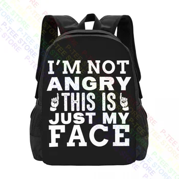 Я не сержусь, это просто мой FaceBackpack, большая вместительная симпатичная школьная спортивная сумка