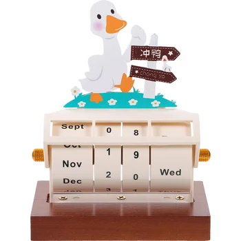 Офисный деревянный календарь, мультяшный настольный календарь, Мультяшный вращающийся календарь, товары для дома
