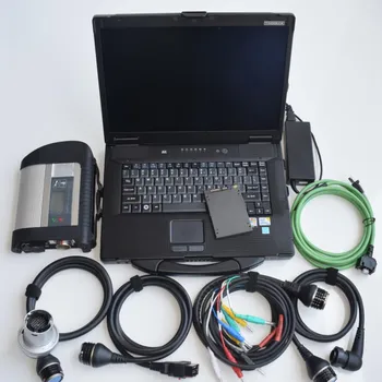 2023/12 Версия программного обеспечения 360 гб SSD для MB Star C4 Работает с 90% Новым ноутбуком CF52 (4 гб оперативной памяти) OBD2 Wifi SD Connect Инструмент диагностики