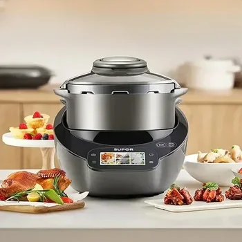 Робот-повар 220 В, Автоматическая машина для приготовления пищи Вок ДЛЯ домашнего приготовления, Многоцелевая кастрюля с электрическим давлением, многофункциональная кухня