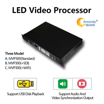 Рекламный Рекламный щит полноцветный видеоконтроллер HD LED Видеопроцессор для Экранов с небольшим шагом Светодиодов Поддерживает автозапуск USB-диска
