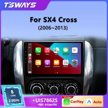 Tsways Автомагнитола Для Suzuki SX4 Cross 2006-2013 Для Fiat Sedici Carplay Android Авторадио Мультимедийный плеер 4G Wifi GPS 2 Din
