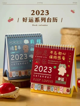 Новый Творческий Мультфильм 2023 Мини-Год Кролика Календарь Записная Книжка Китайский Настольный Календарь