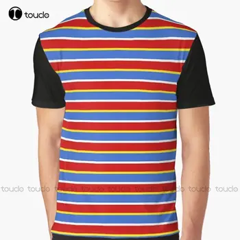 Футболка с рисунком Ernie Stripes, мужские футболки для гольфа, футболки с цифровой печатью, Рождественский подарок, Новая популярная уличная одежда Xxs-5Xl