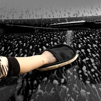 1шт Перчатки для чистки автомобилей, Мягкие Шерстяные Перчатки для Укладки автомобилей SSANGYONG Actyon Chairman Istana Korando Kyron Musso Nomad Rexton Rodius