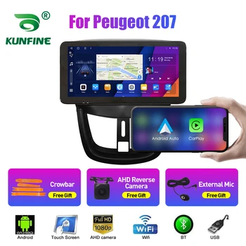 10,33 Дюймов Автомобильный Радиоприемник Для Peugeot 207 2Din Android Восьмиядерный Автомобильный Стерео DVD GPS Навигационный Плеер QLED Экран Carplay