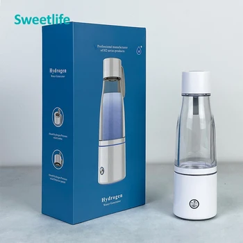 Бутылка для Генератора Воды с Молекулярным Водородом Премиум-класса Sweetlife 5000ppb DuPont SPE + Двухкамерный Генератор PEM + Устройство Для ингаляции H2