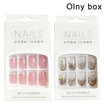 10шт Коробка Для Упаковки Накладных Ногтей Press On Empty Clear Nail Package Boxes For Press On Nail Business