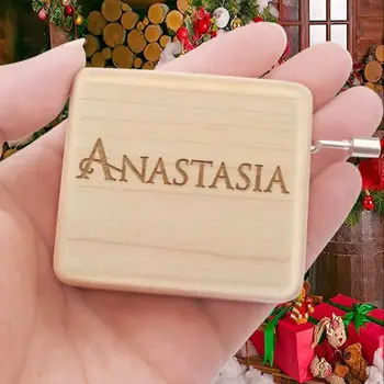 SOFTALK Anastasia-Однажды в декабре, музыкальная шкатулка из массива дерева с ручным управлением, подарок на День рождения, Рождество, День Святого Валентина