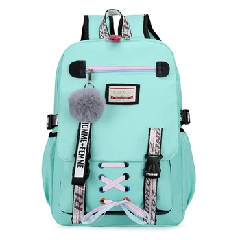 Повседневные школьные сумки, модный школьный рюкзак, USB-зарядка, школьная сумка, походная сумка, снаряжение для кемпинга