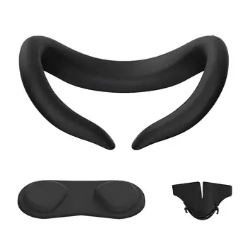 Силиконовая VR-маска для лица, светонепроницаемый интерфейс для лица, маска для защиты от пота, замена подушки для лица для аксессуаров Meta Quest 3
