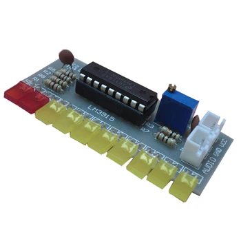 Индикатор уровня звука LM3915 Diy Kit 10 светодиодных индикаторов уровня анализатора звукового спектра Electoronics Пайка