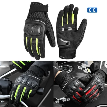 Зимние и летние перчатки мотоциклетные перчатки, одобренные CE, мотоциклетные кожаные перчатки с сенсорным управлением, защитные перчатки Moto Fist для защиты ладоней 장갑