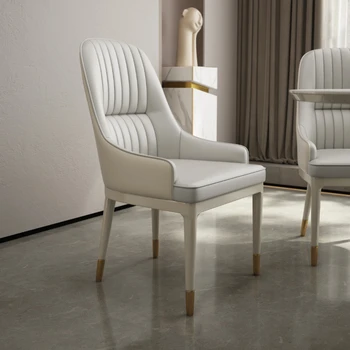 Обеденные стулья из искусственной кожи, Современный Свадебный балкон, обеденные стулья для гостиной, Офисная банкетная мебель Silla Comedor BL50CY
