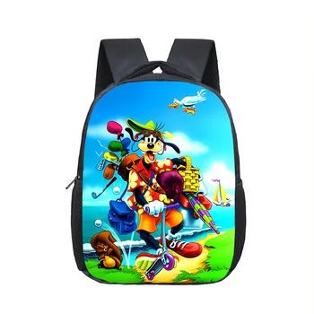 12-дюймовая школьная сумка Disney A Goofy Movie, Детский сад, Школьный рюкзак, Мультяшная сумка для начальной школы для девочек и мальчиков, рюкзак Mochila