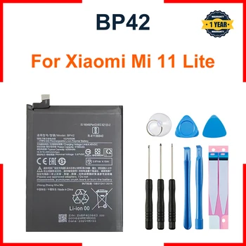 Аккумулятор BP42 для Xiaomi Mi 11 Lite BP42 Оригинальные запасные аккумуляторы для телефона Bateria 4250mAh с инструментами