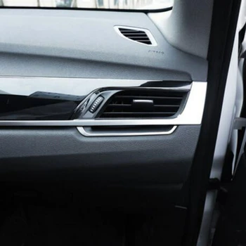 Автомобильный стайлинг, Вентиляционная рамка для кондиционера, Наклейки, отделка Воздуховыпускной панели BMW X1 F48 2016 2017 2018, Автоаксессуары для интерьера